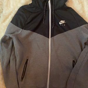 Black and gray Nike Air thick jacket